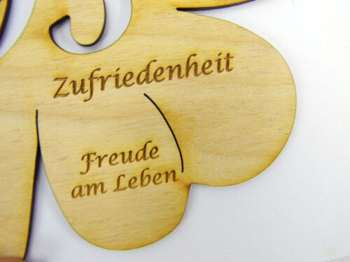 Kleeblatt Alles Liebe großes Geldgeschenk 16cm Glückwunsch Geschenk Holz DIY