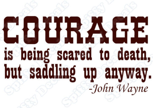 Details about  / JOHN WAYNE COURAGE IS BEING Vinyl Wall Quote Decal NEW