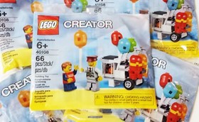 Lego Creator Polybag 40078 Hot Dog Stand 40108 Balloon 40140 Flower Set of 3pcs