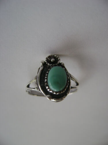 Sterling Silver Genuine Turquoise Oval Stone Ring New 