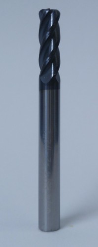 1//4/" Carbide Endmill 4 Flute .060/" Corner Radius Regular Length TiAlN