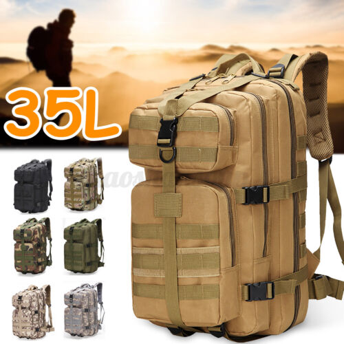 35L Large Outdoor Hiking Camping Travel  Backpack Military Tactical Bag Rucksack