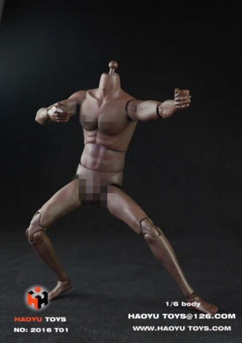 Haoyu Toys 1//6 Scale Black Skin Color Male Body Basketball Player Figure Model