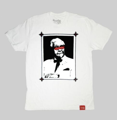 VAMPIRE LIFE Colonel Sanders KFC By JIM JONES Graphic Tee Crewneck Mens T-Shirt