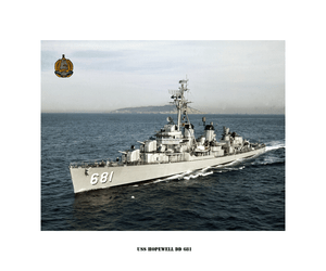USS HOPEWELL DD 681 USN Navy Ship Print US Naval Destroyer
