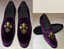 embroidered Velvet shoes for men Purple casual shoes Handmade men velvet shoes