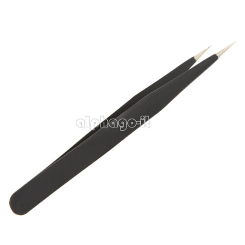 Details about   Anti-static Stainless Steel Non-magnetic Elbow Elastic Fine Tip Straight Tweezer 
