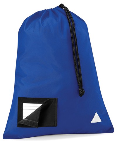 Quadra unior Shoesac Drawstring Pe Kit Travel Sport Name Holder Hi Vis