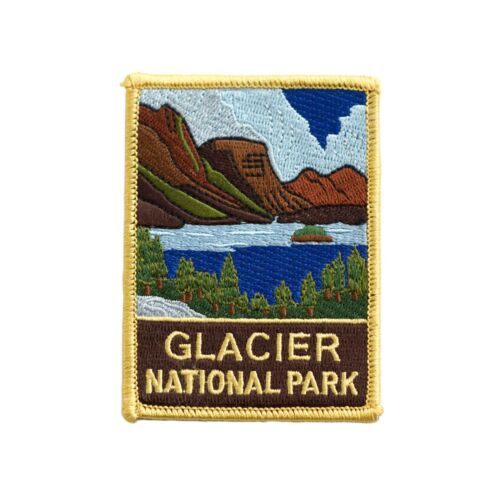 Official Glacier National Park Souvenir Patch St Mary Lake Montana Iron-on