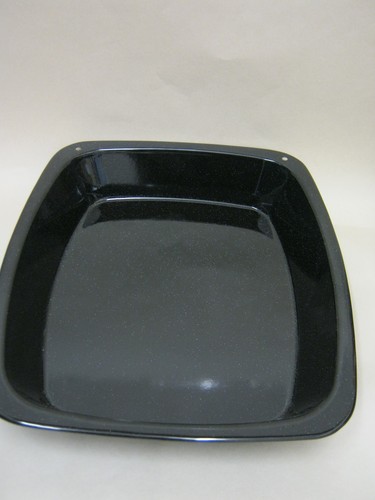 Nuevo pendeford Esmalte Grande oblongo Tostador tostado Plato Negro p815