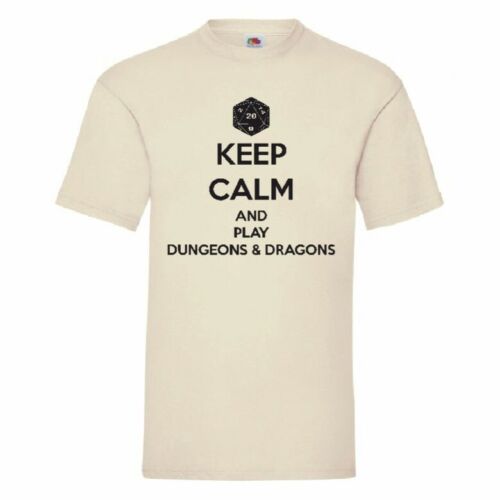 Keep Calm And Play Dungeons And Dragons T Shirt Small-5XL 13 Colours