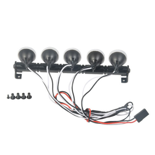 1:10 RC Accessories Metal Roof LED Light Bar 5 Leds for SCX10 D90 TRX-4
