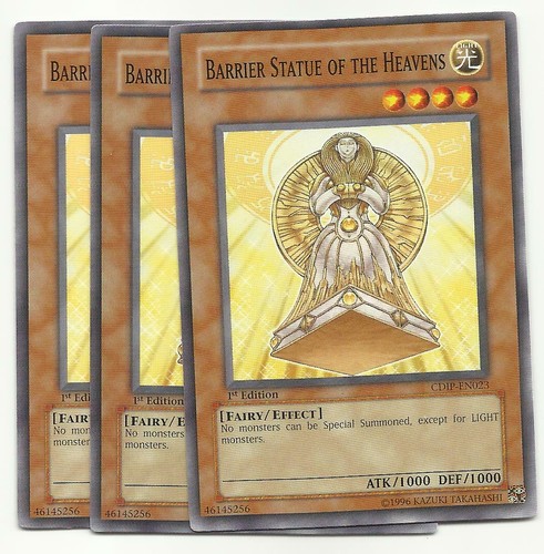 YUGIOH 3X Barrier Statue of the Heavens CDIP-EN023 1ST EDITION PLAYSET M//NM