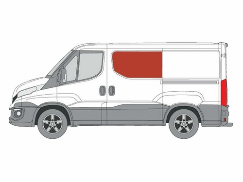 2014 on Dark Tint Left Hand Sliding Door Fixed Window Glass for Iveco Daily