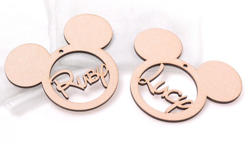 Large Wooden Mickey Mouse Bauble Personalised Disney Christmas Decoration 130mm