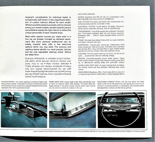 ORIGINAL 1964 CHRYSLER IMPERIAL PREMIUM SALES BROCHURE ~ 16 PAGES ~ 64IMP