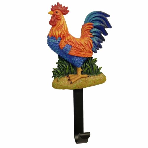 Ceramic Wall Hook ROOSTER  Hanger with Metal Hook HOME DECOR