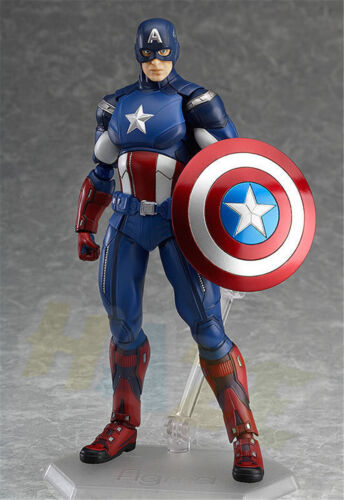 The Avengers Captain America Figma 226 PVC Figure Model Movable New 