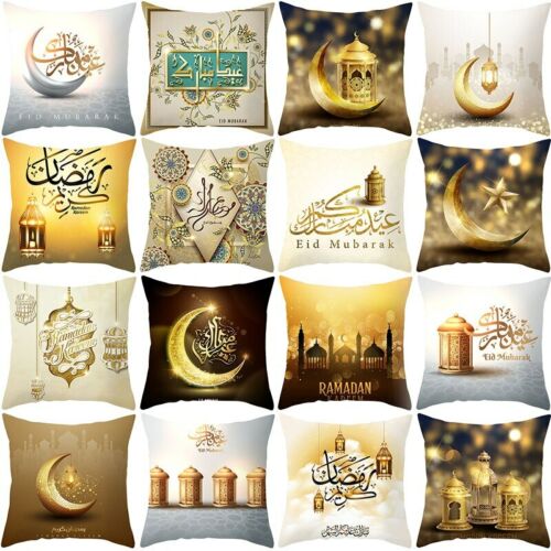 Ramadan Decor Cushion Cover For Home Eid Mubarak Moon Islam Ramadan Kareem Party