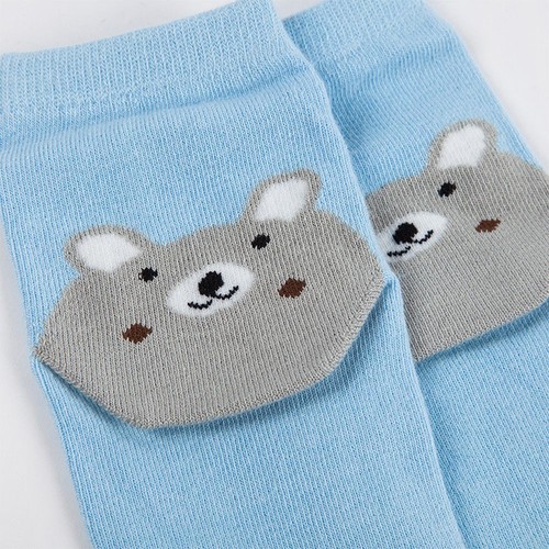 Cute Breathable Baby For Girl Kids Foot Children Mesh Five Fingers Socks Bear