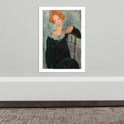 Damen mit Rot Haar Wandkunst Poster Druck Amedeo Modigliani