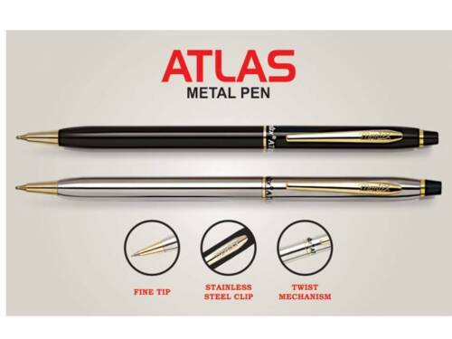 Montex ATLAS Metal Ball PenBLUE TinteStahlkörperMetallmine1 Stift 