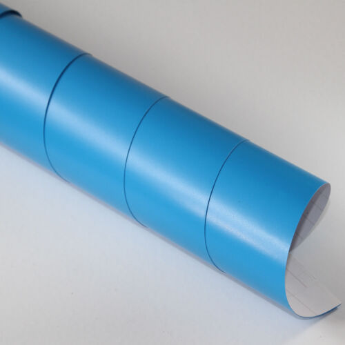 3x DIN A4 Wrapping Folie Matt Blau 21cm x 29,7cm Autofolie mit Luftkanälen 
