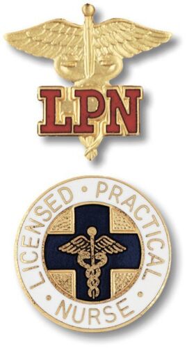 Infirmière/Infirmier Emblème LPN PIN-caducée ou croix bleue 
