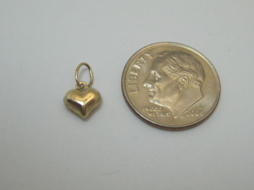 Details about   14K Gold One Yellow Two White Tiny 3D Puffed Heart Charms Or Pendants 