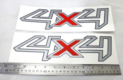 RED STICKER DECALS FOR NEW FORD RANGER 2012-2014 T6 WILDTRAK PAIR /"4X4/" SILVER