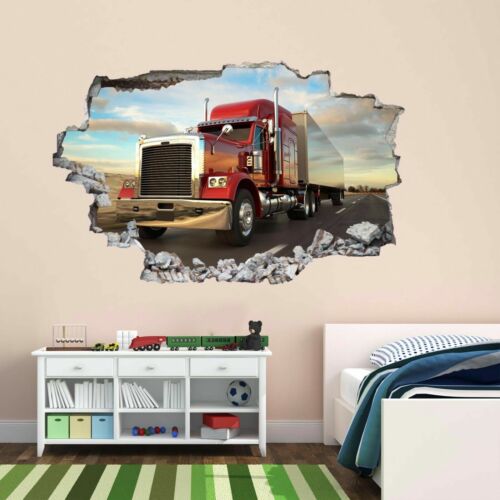 American Truck 3D Wall Art Stickers Mural Decal Kids Boys Bedroom Decor DH87 