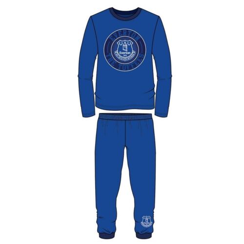 Boys Children's Everton Pyjamas Nightwear Long Sleeve PJs 4 to 12 years Cotton 
