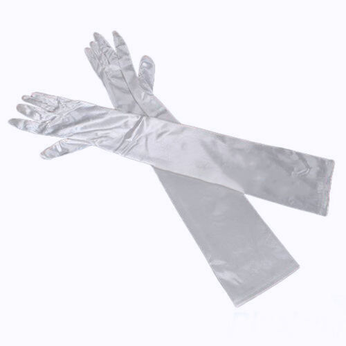 Long Satin Gloves Elegant