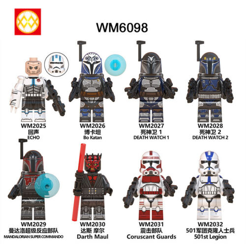 16Pcs Minifigures Custom MOC star wars Rex Fox Wolfpack Clone Storm Trooper 2020