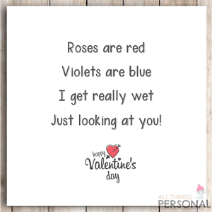Funny Valentines Day Card for Husband Boyfriend Fiance Valentine/'s Rude Joke