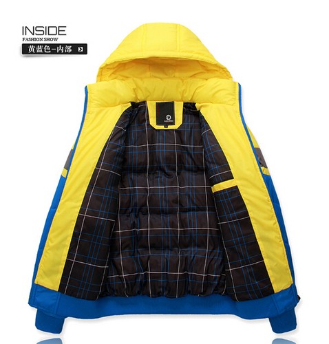 Fashion Mens Hooded Slim Fit Cotton Down Padded Winter Thicken Warm Coat Jackets