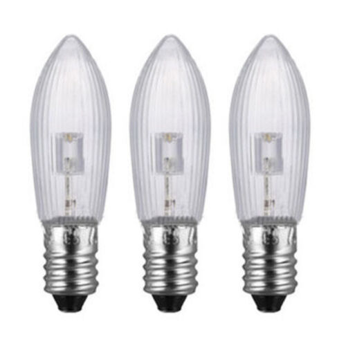 3x LED 10V-55V Candle MES E10 Miniature Edison Screw C2 Decoration Light Bulb 