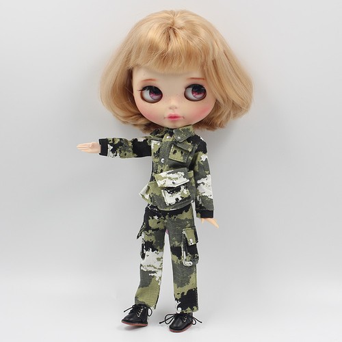 4PCS 12/"Blythe Doll Factory Blythe/'s Camouflage Uniform Military Outfit