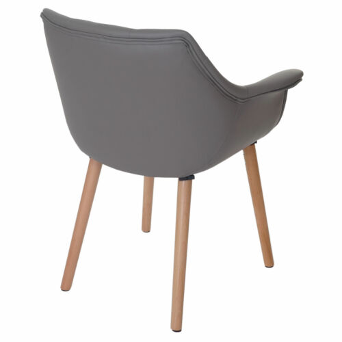 2x salle à manger chaise de vaasa t820 rétro années 50er Design cuir synthétique taupe 