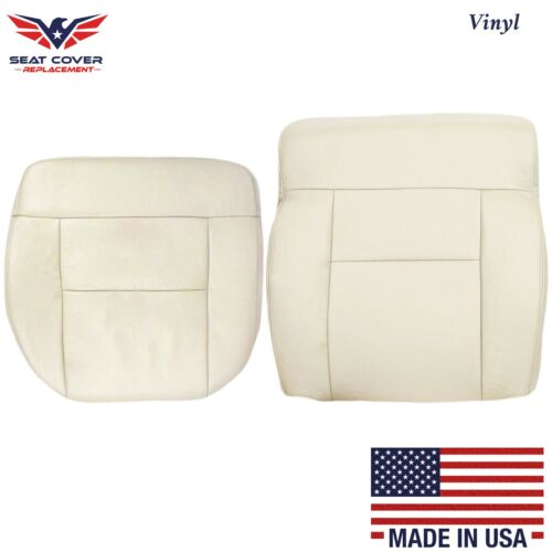 2004 Ford F-150 Lariat Synthetic Leather Seat Covers Light Parchment Tan Vinyl 