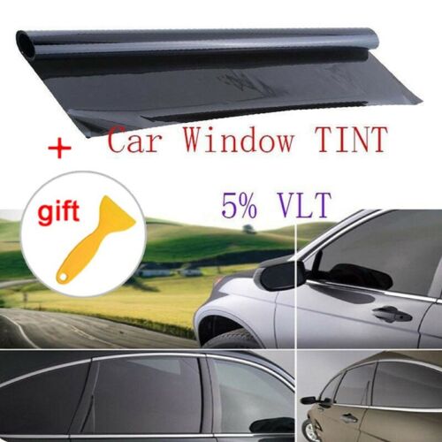VLT 5% Uncut Roll Window Tint Film Black Cars Glass Office100x50cm 