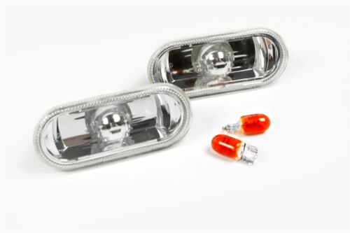 VW CADDY MK2 00-04 Crystal Clear Side Indicators répéteurs Paire Set avec ampoules