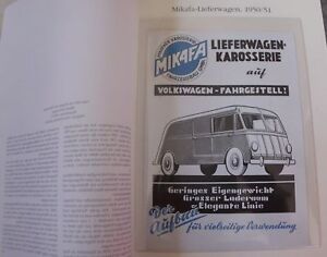 MIKAFA LIEFERWAGEN  PROSPEKT 1950//51 VW MINDEN