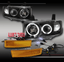 03-06 SCION XB HALO BLACK PROJECTOR HEAD LIGHTS+YELLOW BUMPER FOG+10K HID KIT