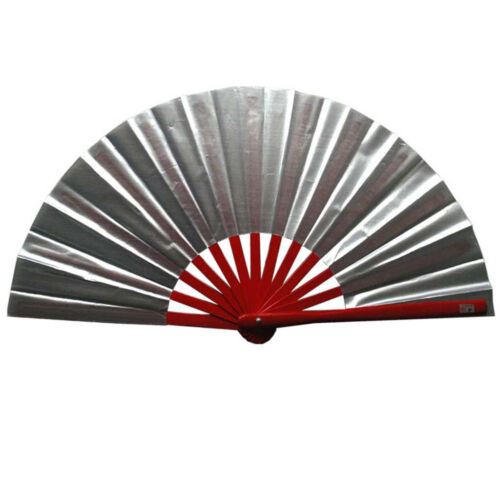 Chinese Fan Martial Art Stainless Steel Bamboo Kung Fu Party Stage Decor Durable
