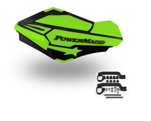 PowerMadd SENTINEL Handguard Hand Guards KIT Black Green Suzuki ATV 34423 34452