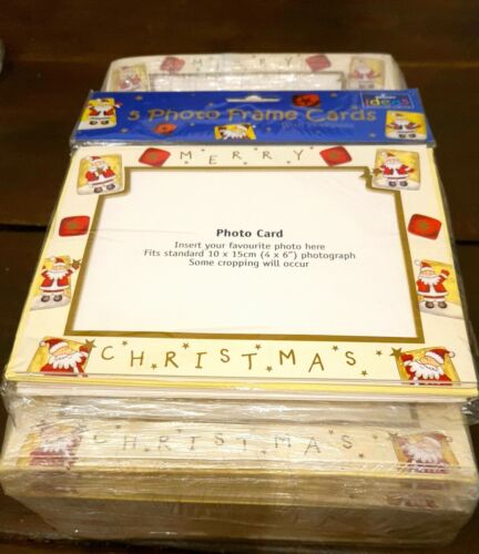 Paquete al por mayor 24 X 5 Pack Navidad Envolvente De Tarjeta De Marco De Foto Foto de familia 