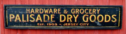 Rustic Hand Made Vintage Wood Sign Personalized Dry Goods Hardware & Grocery 