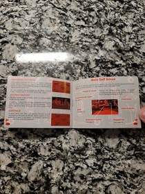 Golf Nintendo Virtual Boy INSTRUCTION Manual BOOKLET Original NTSC ESRB USA VB