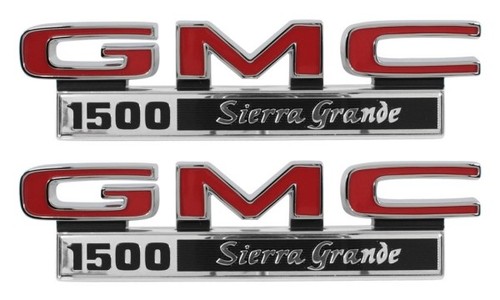 71-72 GMC C//K Pick Up Pickup Truck /"G M C 1500 Sierra Grande/" Fender Emblem USA